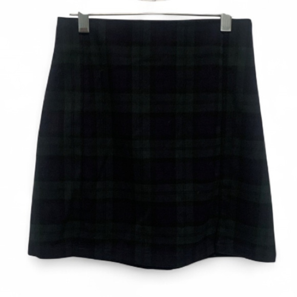 Brandy Melville Blue Green Plaid Mini Skirt - Picture 1 of 8